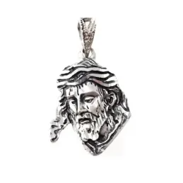 Cristo de los Gitanos colgante plata Ley 925m rostro 22 mm. macizo de