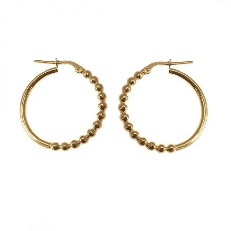 Pendientes plata Ley 925m chapados oro 22 mm. mujer combinados bolas