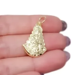 Virgen del Rocío Colgante en Plata de Ley 925m con 25 mm. estampada