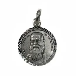 Medalla Plata Ley 925m Fray Leopoldo 19mm. cerco tallado [AB9272]