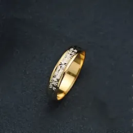 Alianza oro 18k bicolor 4mm. [8068GR]