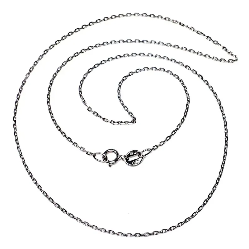 Cadena oro blanco 18k forzada 50cm. [AA2424]