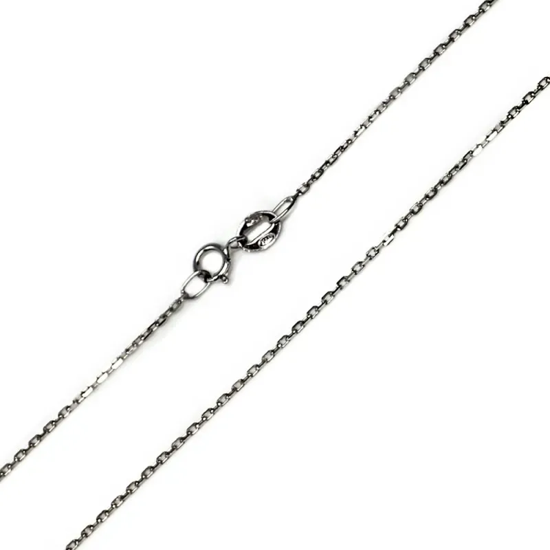 Cadena oro blanco 18k forzada 50cm. [AA2424]