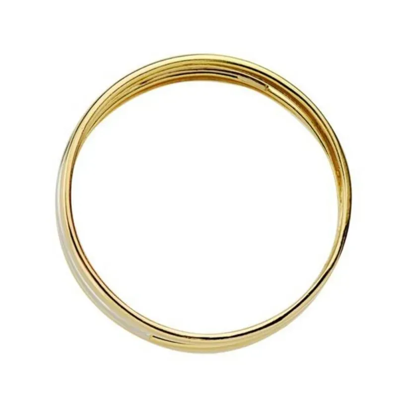 Sortija oro 18k bicolor tribandas [AA7253]