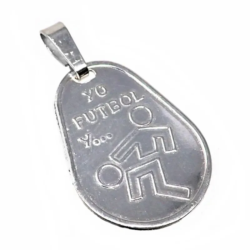 Chapa plata Ley 925m oval 23mm. YO FÚTBOL Y... [AB5606]