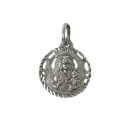 Medalla Plata Ley 925m escapulario 19mm. Virgen Carmen [AB9291]
