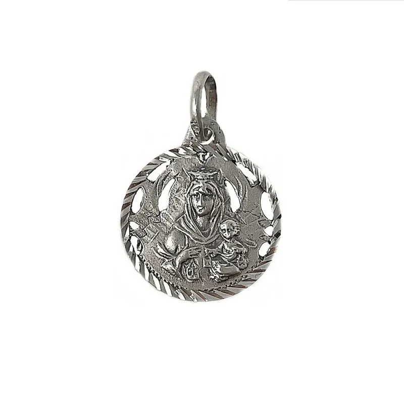 Medalla Plata Ley 925m escapulario 19mm. Virgen Carmen [AB9291]