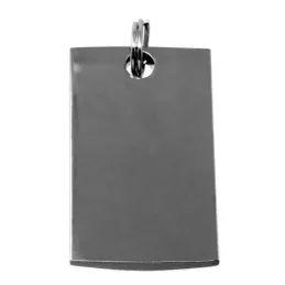 Colgante acero inoxidable liso brillo cuadro nacarado [AB9446]
