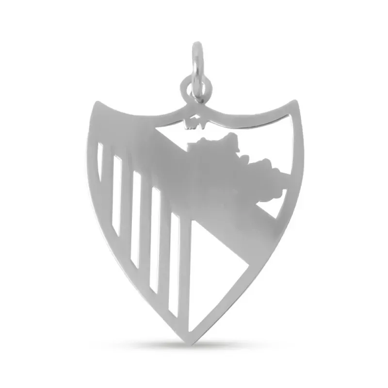Málaga Club de Fútbol Escudo Colgante Plata Ley 925m macizo 27 mm.. G