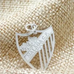 Málaga Club de Fútbol Escudo Colgante Plata Ley 925m macizo 27 mm.. G