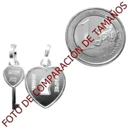 Colgante plata Ley 925m SIEMPRE UNIDOS AMOR MÍO [2104]