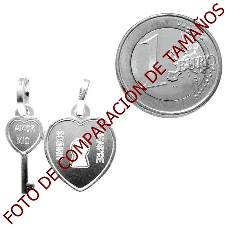 Colgante plata Ley 925m SIEMPRE UNIDOS AMOR MÍO [2104]