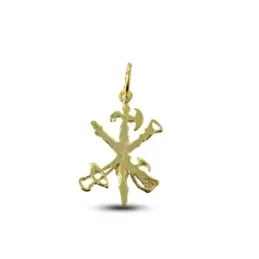 Cristo de la Legión Colgante Plata Ley 925m macizo 24 mm. chapado oro