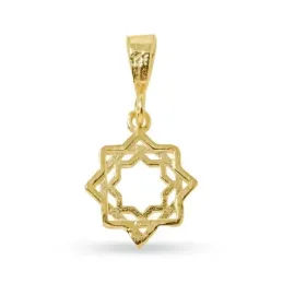 Cruz Tartésica Colgante Plata Ley 925m chapado oro 10 mm. calado