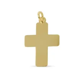Cruz Colgante Primera Comunión Plata Ley 925m chapado oro 22 mm. Palo