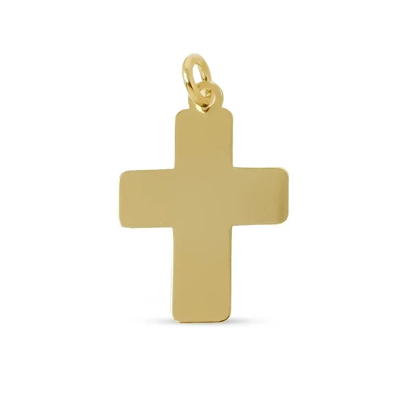 Cruz Colgante Primera Comunión Plata Ley 925m chapado oro 22 mm. Palo