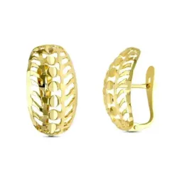Pendientes Oro 9k de 20 mm. ovalados tallados con formas caladas