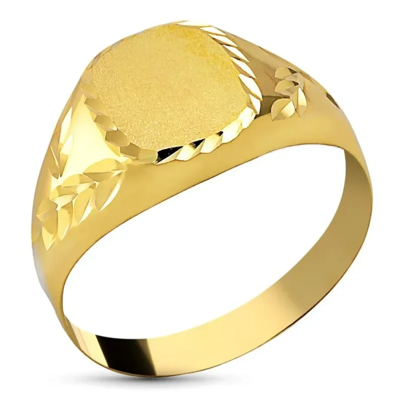 Sello Oro de 9k para niño hueco tallado cabeza de 8 x 7 mm.. Grabació