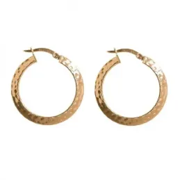 Pendientes plata Ley 925m chapados oro 20 mm. aros mujer detalles