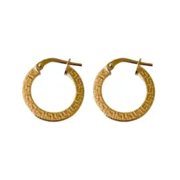 Pendientes plata Ley 925m aros mujer 12 mm. chapados oro planos detal
