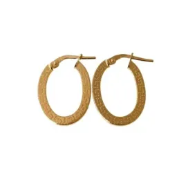 Pendientes plata Ley 925m aros mujer 10 mm. Ovalados chapados oro det