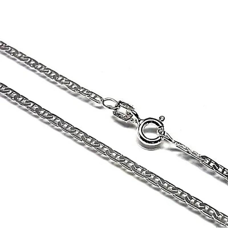 Cadena plata Ley 925m 45cm. marina martilleada [AB6046]
