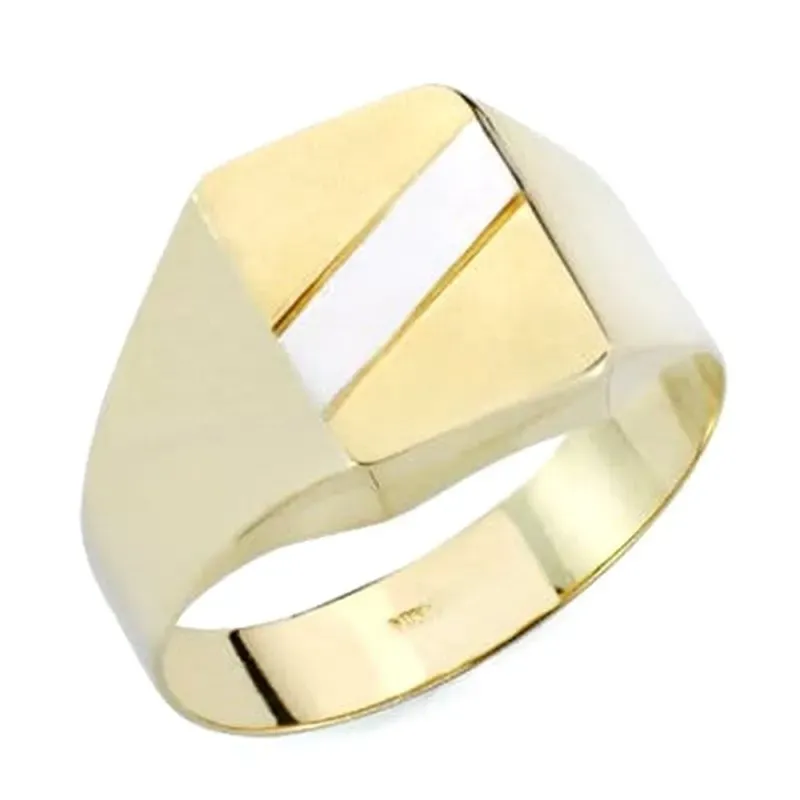 Sello en Oro Bicolor 9k acabado en brillo hueco. Tamaño cabeza: 10 x