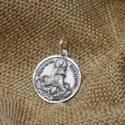Virgen de los Desamparados Medalla Plata Ley 925m maciza 22 mm.. Grab