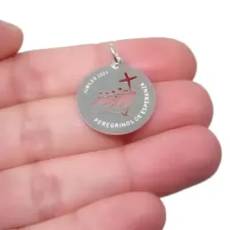 Jubileo 2025 Medalla Plata Ley 925m Peregrinos de Esperanza 20 mm. ca
