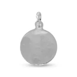 Santa Gema Medalla Plata Ley 925m maciza 18 mm. bisel liso. Grabación