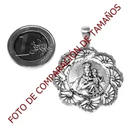 Medalla plata ley 925m Virgen Carmen cerco [AB4966]