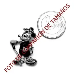 Colgante plata Ley 925m Mickey Mouse esmaltado golf 29.5mm. [AB4121]