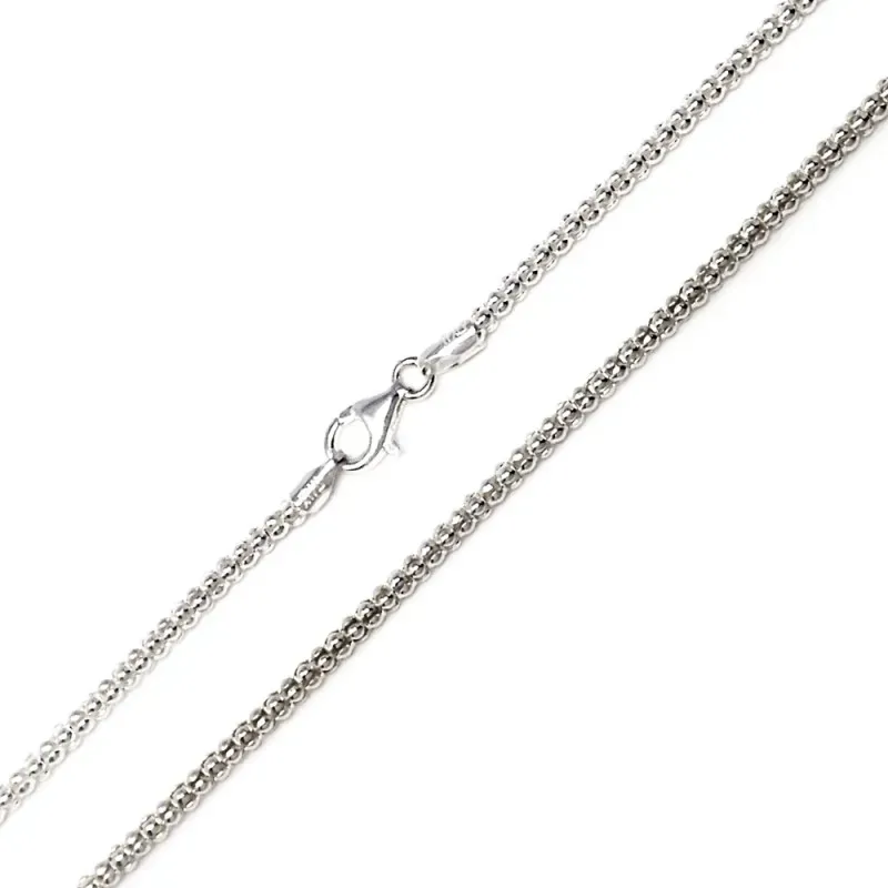 Cadena plata ley 925m 40cm. coreana 2.50mm. [AB0352]