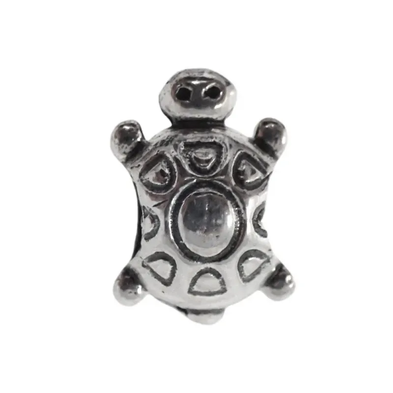 Fetiche charm colgante plata ley 925m tortuga busto oxidado [AA1014]