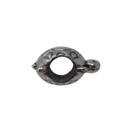 Fetiche charm colgante plata ley 925m tortuga busto oxidado [AA1014]
