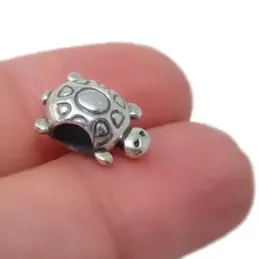 Fetiche charm colgante plata ley 925m tortuga busto oxidado [AA1014]