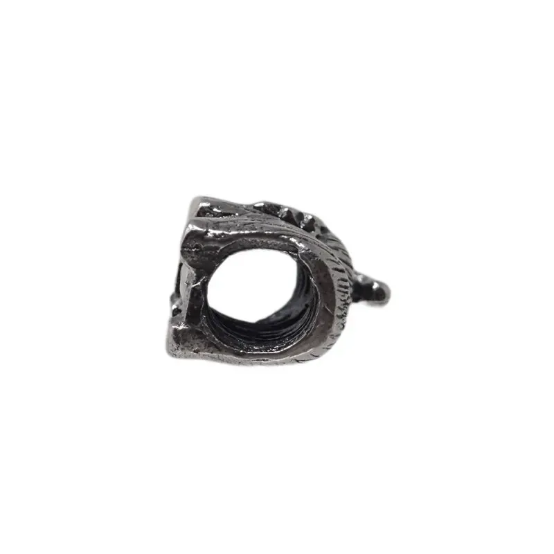 Fetiche charm colgante plata ley 925m elefante busto oxidado [AA1012]
