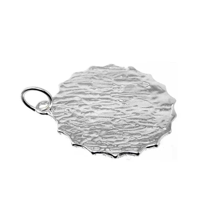Mantra de la Salud y Medicina colgante plata Ley 925m amuleto 32 mm.