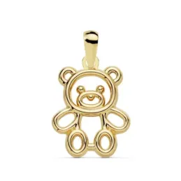 Colgante oro 18k calado 16mm. motivo oso [AC0141]