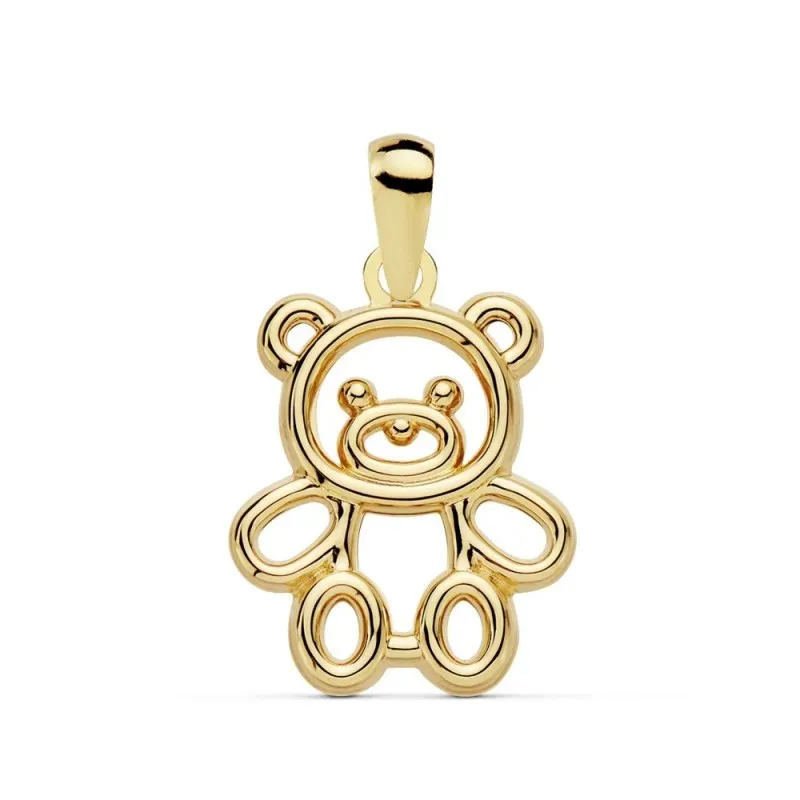 Colgante oro 18k calado 16mm. motivo oso [AC0141]
