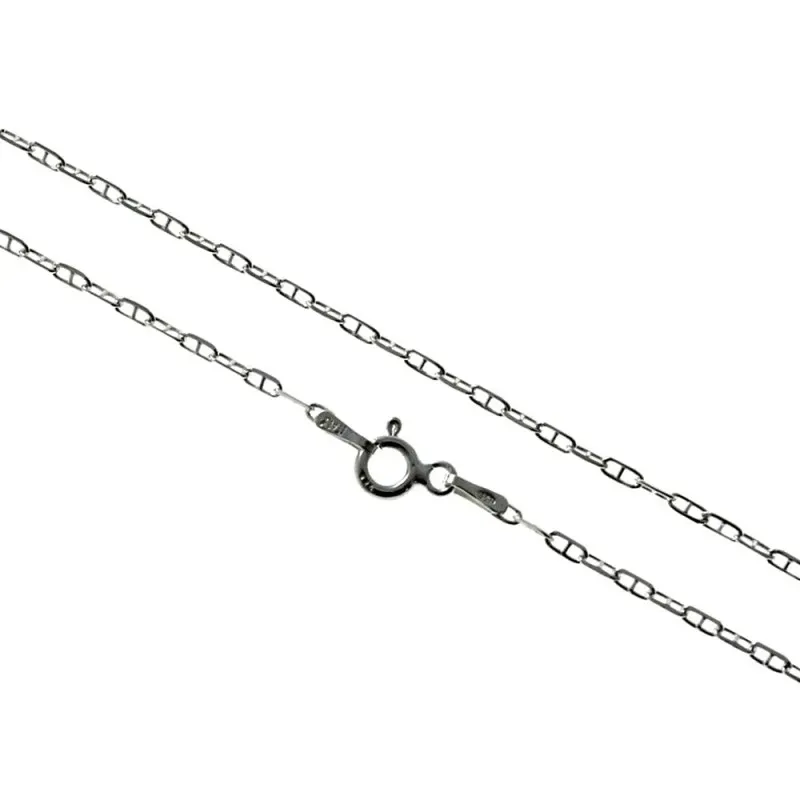 Cadena plata Ley 925m 50cm. modelo marina martilleada [AC0349]
