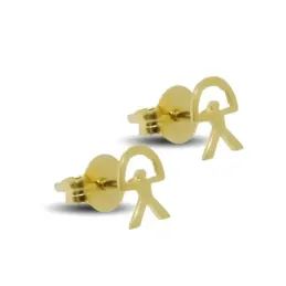 Indalo Pendientes Plata Ley 925m chapados oro 6 mm. mujer
