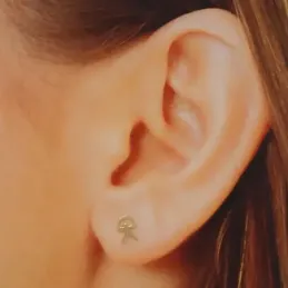 Indalo Pendientes Plata Ley 925m chapados oro 6 mm. mujer