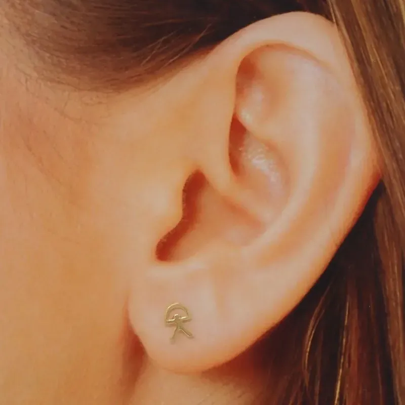 Indalo Pendientes Plata Ley 925m chapados oro 6 mm. mujer