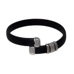 Pulsera acero caucho [1015]