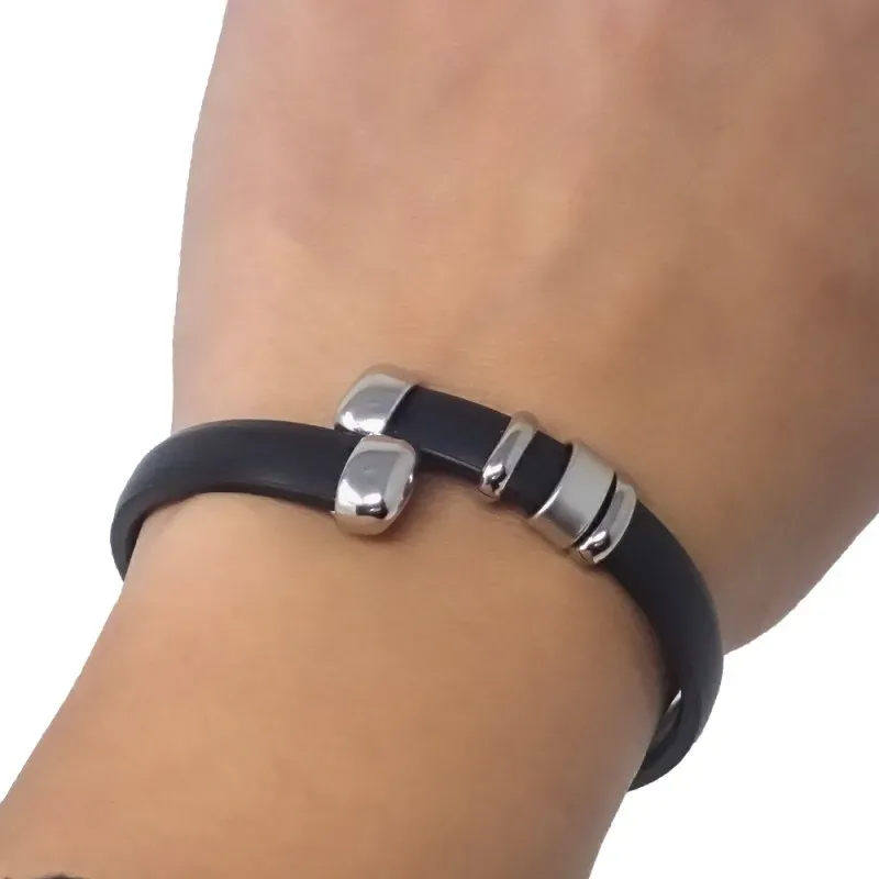 Pulsera acero caucho [1015]