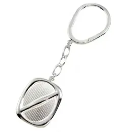 Llavero plata Ley 925m liso detrás para grabar [1380]