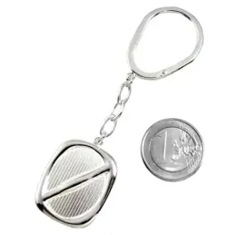 Llavero plata Ley 925m liso detrás para grabar [1380]