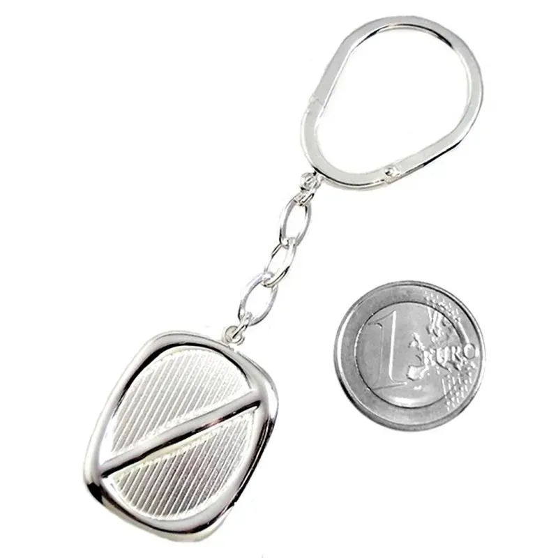 Llavero plata Ley 925m liso detrás para grabar [1380]