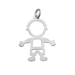Colgante plata Ley chico pelo punta [5079]